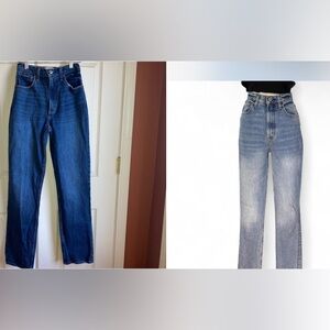 Bundle of 2 Abercrombie curve love straight leg jeans